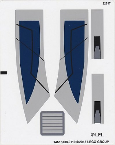 LEGO 75022 Star Wars Mandalorian Speeder STICKER SHEET