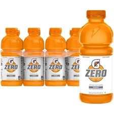 Gatorade Thirst Quencher Zero Sugar Sports Drink, Orange, 20oz Bottles, 8 Pack