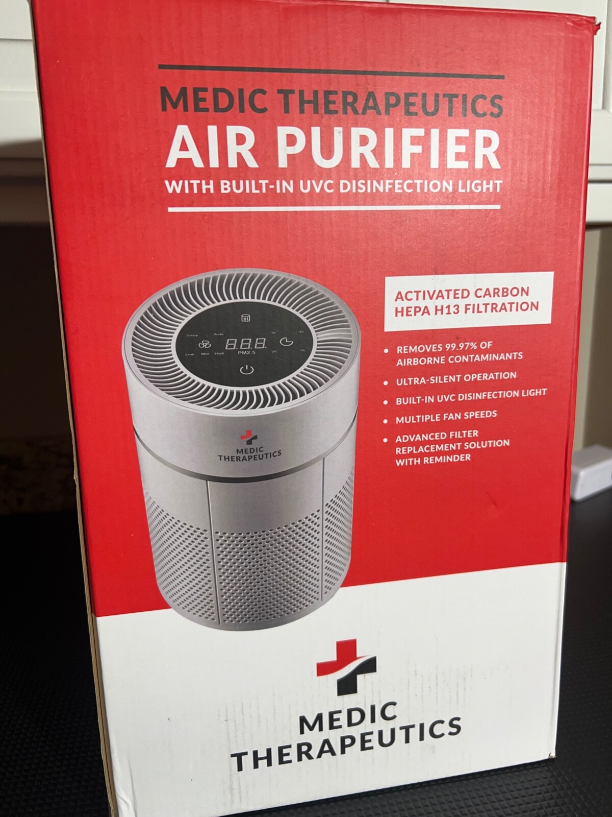 Medic Therapeutics Compact Air Purifier w/ Activated Carbon HEPA H13