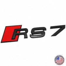 Audi RS 7 Matte Black Rear Letter Tail Nameplate Trunk Emblem Badge Sport
