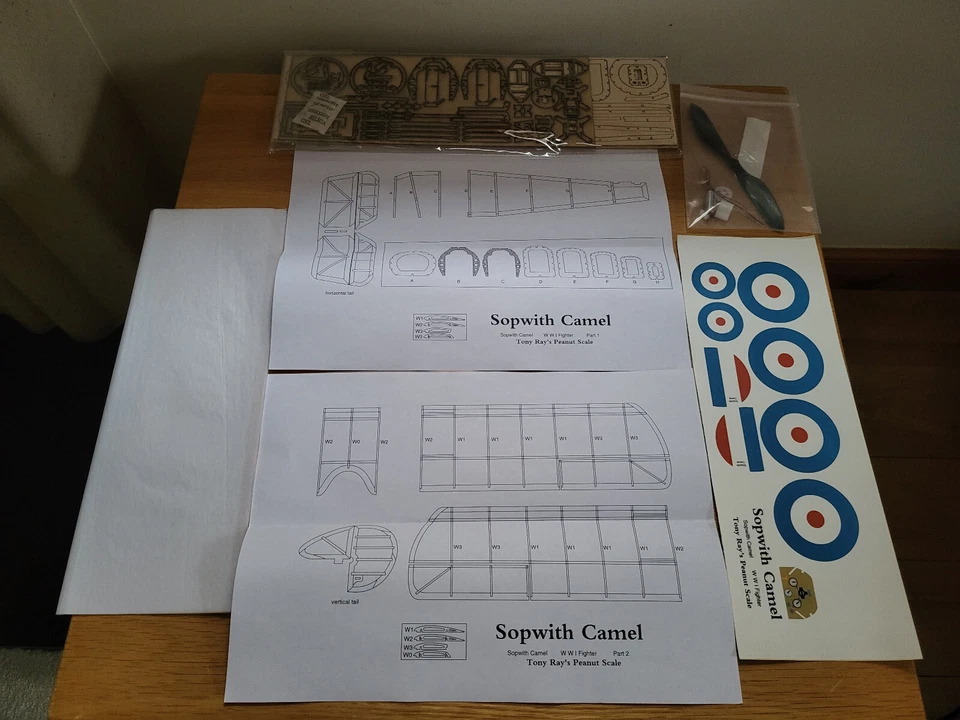 Sopwith Camel F1 - 380mm Wingspan - Balsa Airplane Kit & Electric Motor / Prop - - Image 4 of 4