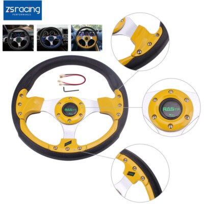 13'' Gold Golf Cart Steering Wheel For EZGO Club Car Yamaha Golf Cart