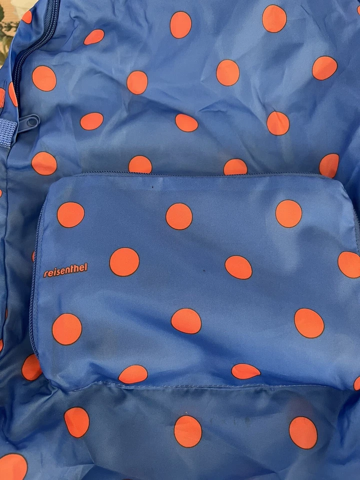 Reisenthel Mini Maxi Mochila Mochila Bolso para Compras Plegable Puntos Azures 14 L Foto 4 de 4