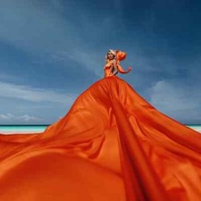 Flying Dress for Photoshoot| Long Train Dress | Photoshoot Dress | Flowy Dress