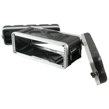 NEW 3U Portable Shallow 19" Rack Road Case ABS Carrying Cabinet Box Pro Audio DJ