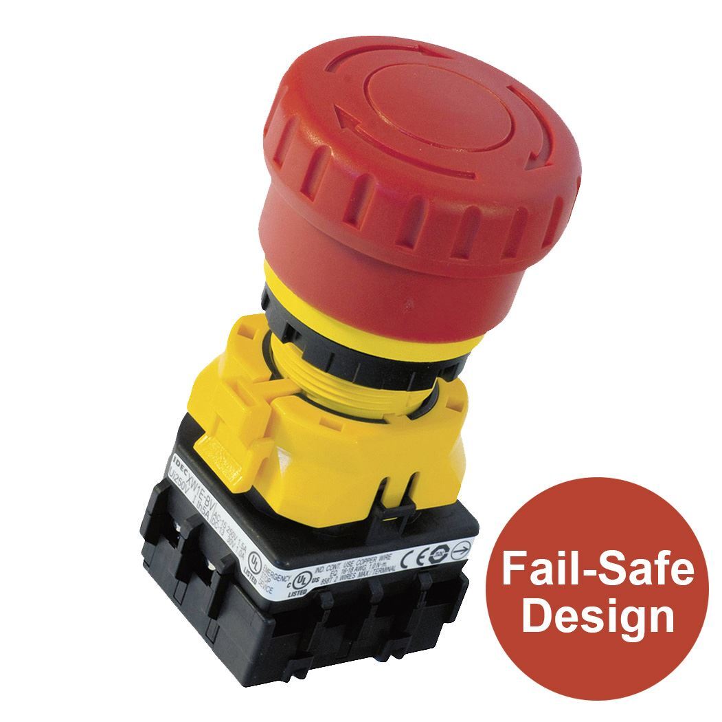 IDEC XW-22mm Emergenza Interruttore Stop Arresto Elettronico 40mm Fungo 1NO-3NC
