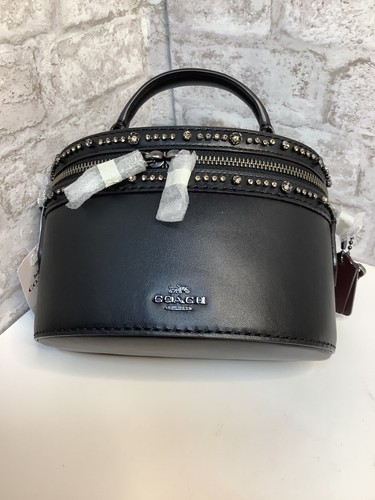 Coach Selena Gomez Trail Bag Crystal Embellishment New Rare Black Gunmetal NWT - Picture 12 of 16