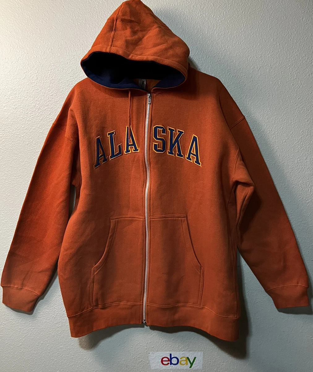 Arctic Circle Embroidered Alaska Logo Full Zipper Hoodie Jacket Sz M H18