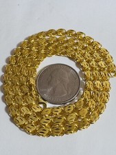 18K 750 Dubai Gold Damascus Chain Necklace 17.6-18 Inch 5mm 10.6g