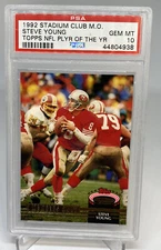 STEVE YOUNG 1992 Topps Stadium Club M.O. Player Year PSA 10 GEM MT POP 8