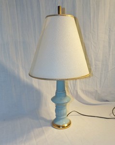 turquoise and gold lamp