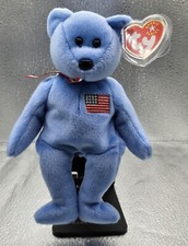 Ty Beanie Baby America Bear 9/11 Memorial Blue Bear