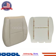 Driver Bottom Leather Seat Cover Tan & Foam Pad For 07-14 Cadillac Escalade