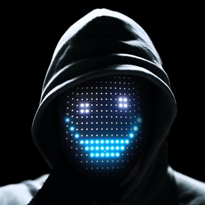LED Mask With Face Transforming-Light Up Shining luminous Glow Mask for Hallo...