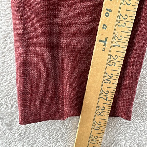 Lords & Fools Paris Pants Mens Size 40 Red Dress Wool Burgundy Tweed Front - 第 3/6 張圖片