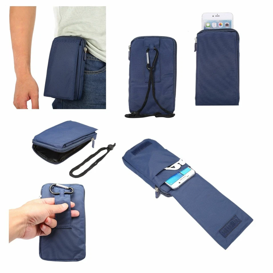 for HTC Windows Phone 8S Multi-functional XXM Belt Wallet Stripes Pouch Bag C... - Image 2 of 3
