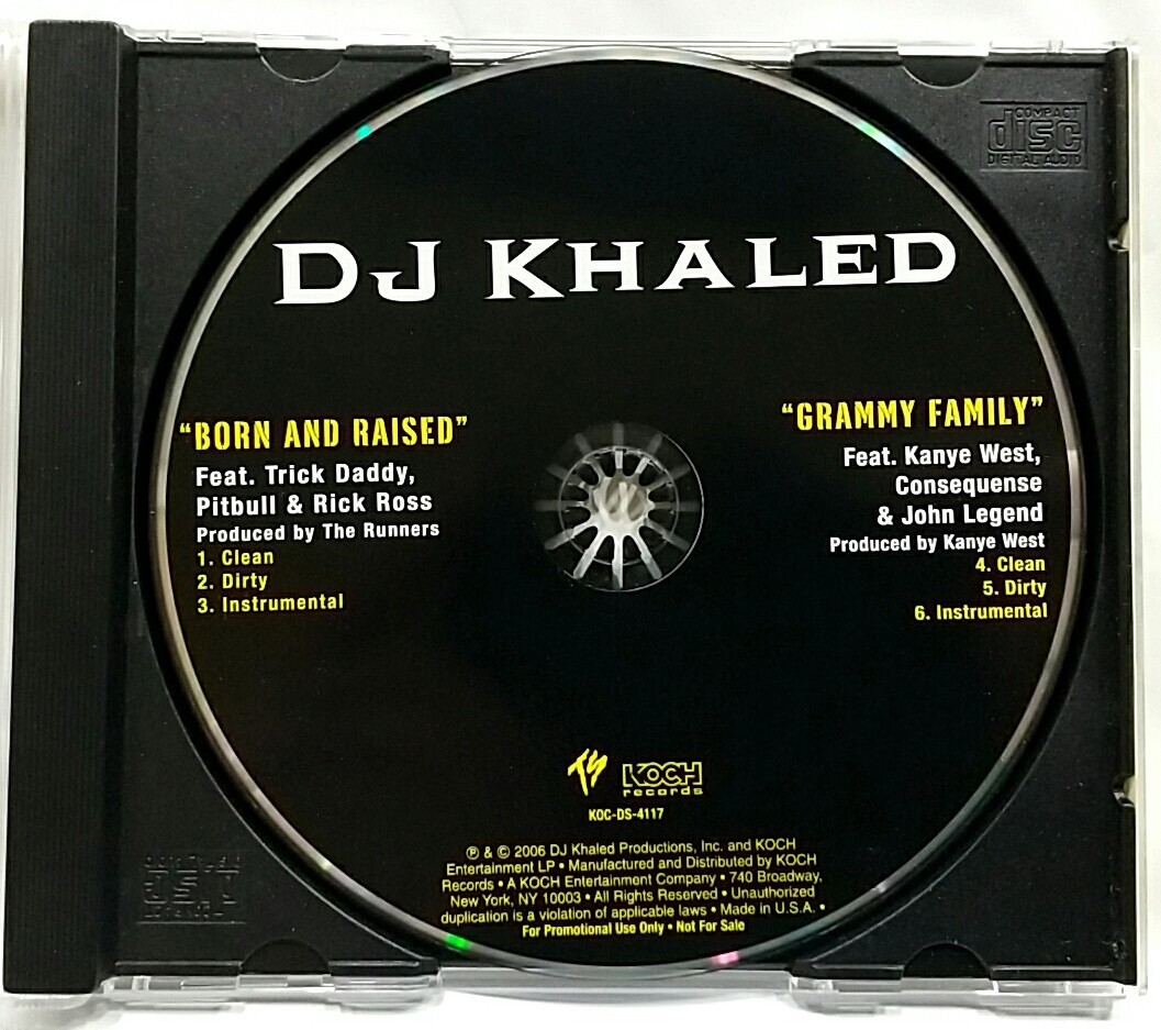 CD) DJ Khaled ‎– Born And Raised Grammy Family, Promo, Single, KOC