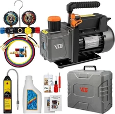 4.5 CFM AC Vacuum Pump and Gauge Set,For Mini Split/Hvac/Auto Systems,Manifold G