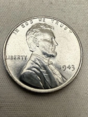 1943 Steel Lincoln Wheat Cent Penny In In High MS Grade Condition Nice Coin