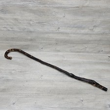 Wood Walking Cane Brown Rustic Twisted Branch Handle Hiking Stick Adult Aid