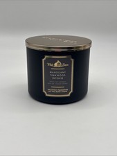 Bath Body Works White Barn MAHOGANY TEAKWOOD INTENSE 14.5oz 3-Wick Candle