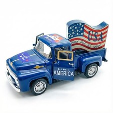 4th of July Decorations - Patriotic God Bless USA Sign Truck Decor for Blue