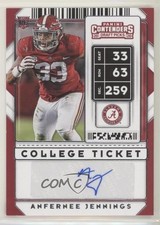 2020 Panini Contenders Draft Picks College Ticket Anfernee Jennings Auto fm0