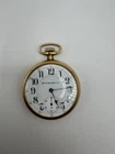 Antique 1908 Burlington Special Illinois 19J Pocket Watch 14k  Gold Strata Case