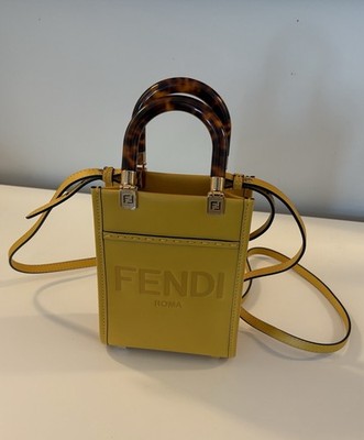 Fendi Mini Sunshine Shopper - Yellow Leather | eBay