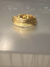 Vintage Gold Metal Earring Elegant Fancy Jewe...