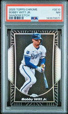 2025 Topps Chrome Shadow Etch Refractors #SE-10 Bobby Witt Jr. SP KC SS NM PSA 7