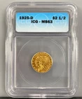 1925 D US $2.50 Gold Indian Coin ICG MS63 L24616
