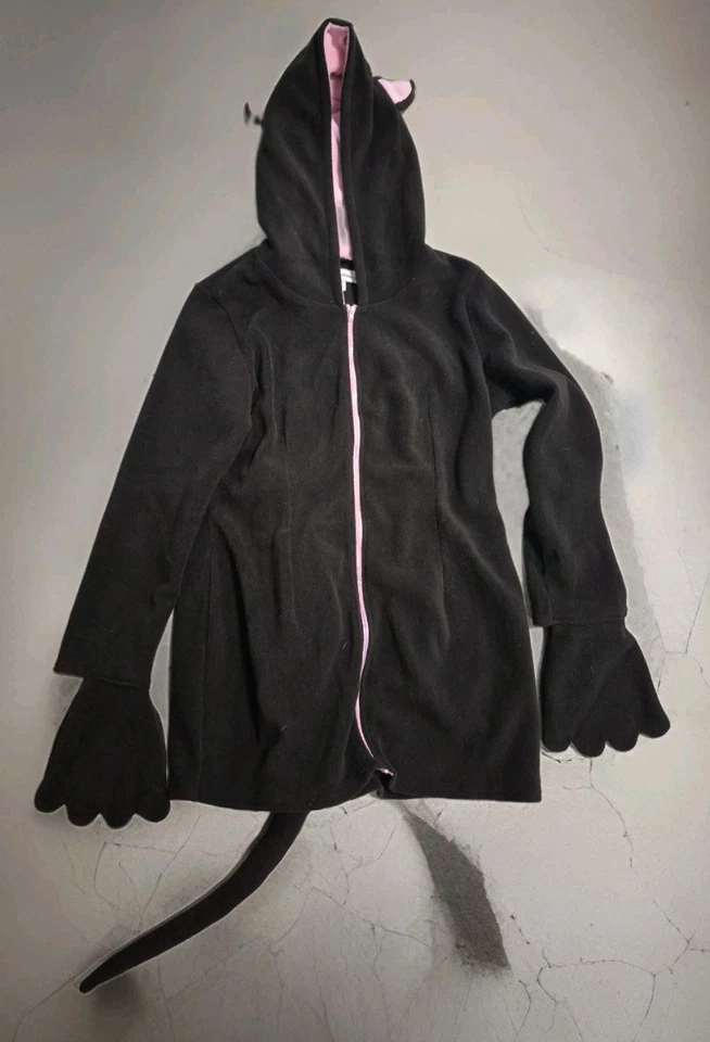 Disfraces de Halloween Negro y Rosa Gatito Gato Mujer Disfraz Vellón Talla XL  Foto 2 de 4