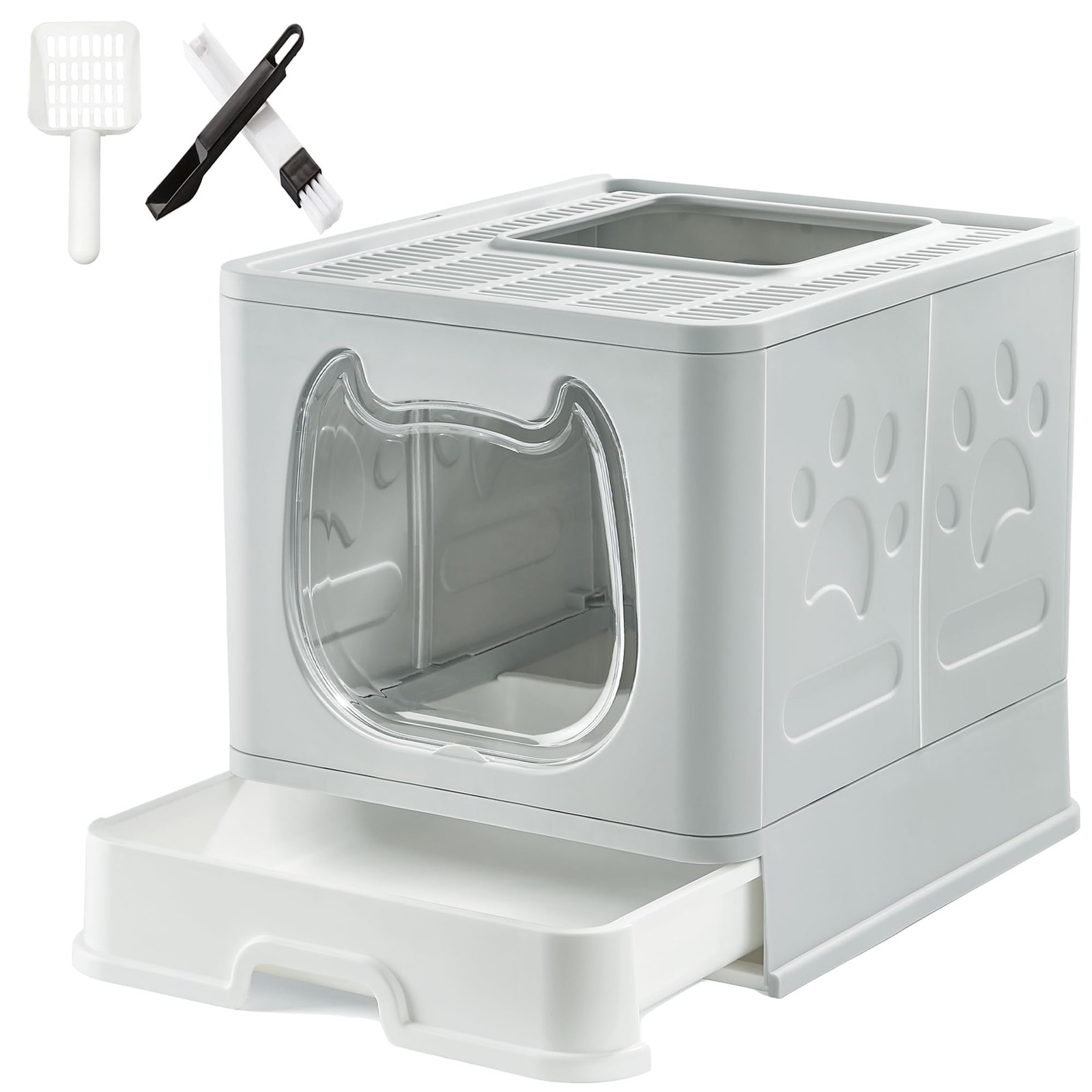With Lid For Small To Medium Cats, Enclosed Cat Litter Box W