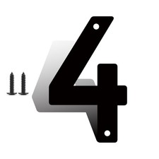 4 Inch Metal House Numbers, Metal Address Numbers, Modern Black House Number ...