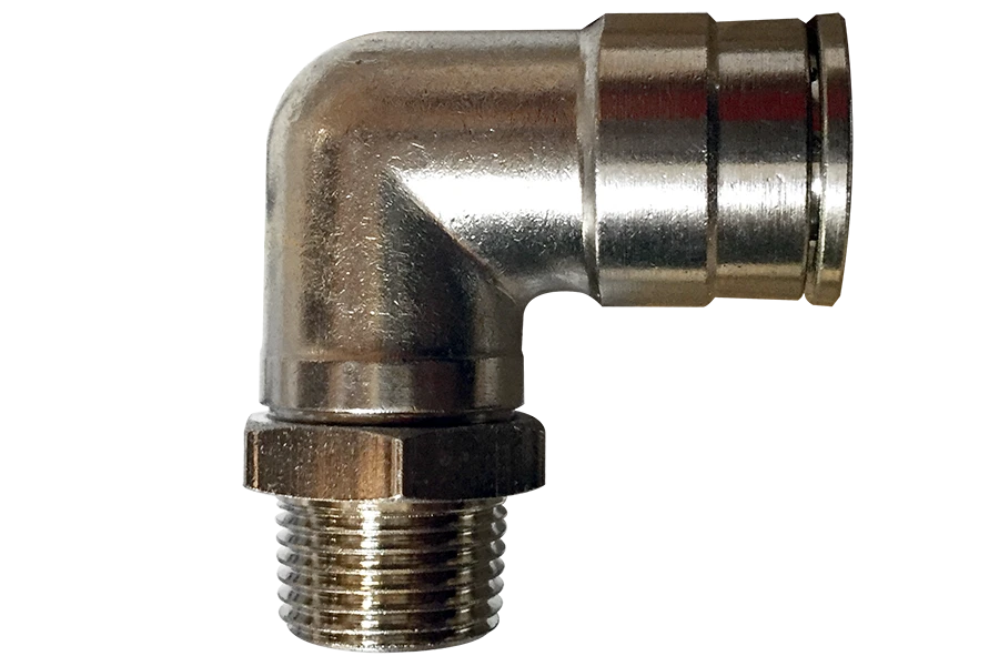 MAKU7 Pneumatik Druckluft 90° Bogen-Steckverschraubung (MPL) Ø 10mm Gewinde BSPT R1/2"