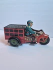 Vintage Marx 1930s Tin Wind Up Speed Boy 4 Delivery Motorcycle