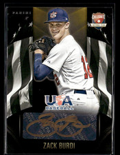 Zach Burdi 2015 Panini USA Baseball Gold Ink Auto 19/49 #ZB