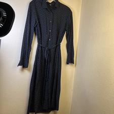 Uniqlo Women's Small Button Color Block Shirt Dress