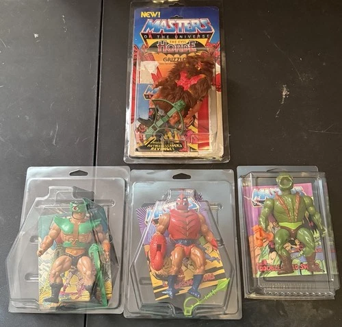 Vintage MOTU Lot Of 4 Complete Figures Grizzlor Tri-Klops Kobra Kahn Clawful