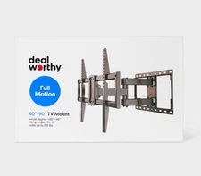 NEW dealworthy Motion 40" - 90" TV Mount UP TO 120 LBS Steel Free Shipping