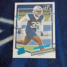 Panini Donruss Rated Rookie Demarvion Overshown #323 Dallas Cowboys NFL Card. rookie card picture