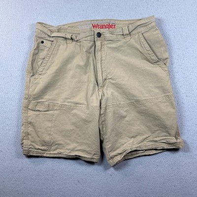 Wrangler ATG Mens Outdoor Series Performance Shorts Khaki Size 36 Hiking Utility