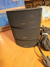 Bose 3-2-1 Series II III Satellite Speakers Pair Graphite Black + OEM Speaker...