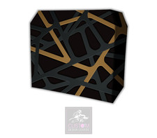 Black Gold Abstract Lycra DJ Booth Cover