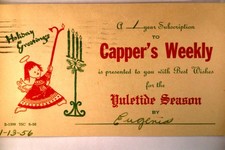 1956 Angel Lighting Christmas Candles Business Reply Postcard 60.000 cards y0432