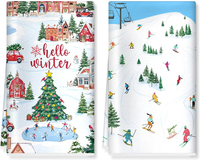 Weihnachten GeschirrtüCher Mikrofaser 2Er-Set 40 X 60 Cm