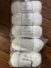 5 Skiens Baby Bee Stork Struck Yarn Angel - NEW 3.5oz 208 yds Each White