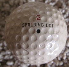 SPALDING DOT GOLF BALL-A FEW LIGHT STRIKE MARKS CIRCA 1950'S