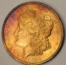 1883 O Morgan Silver Dollar UNC BU Toning Rainbow Choice Bu
